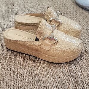 Pons Quintana Tan  Woven Shoes. Size 38